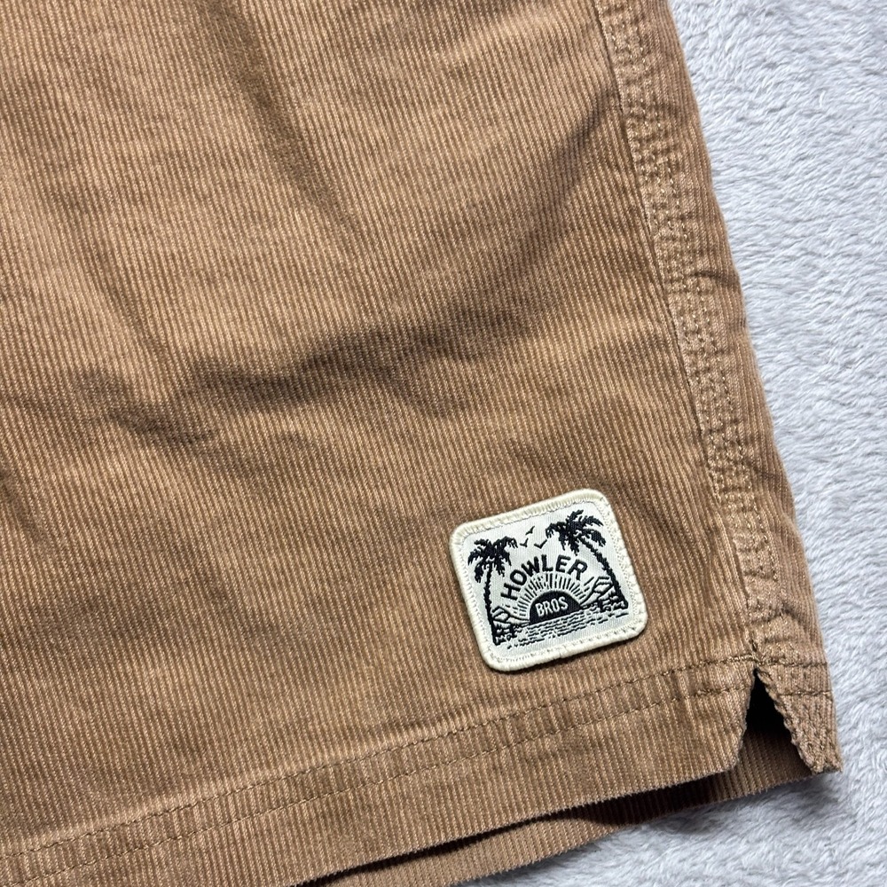 NWT Howler Bros Pressure Drop Corduroy Shorts Mens 40 Pharaoh Tan Elastic Waist - Picture 7 of 7